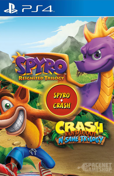 Spyro + Crash Remastered Game Bundle PS4
